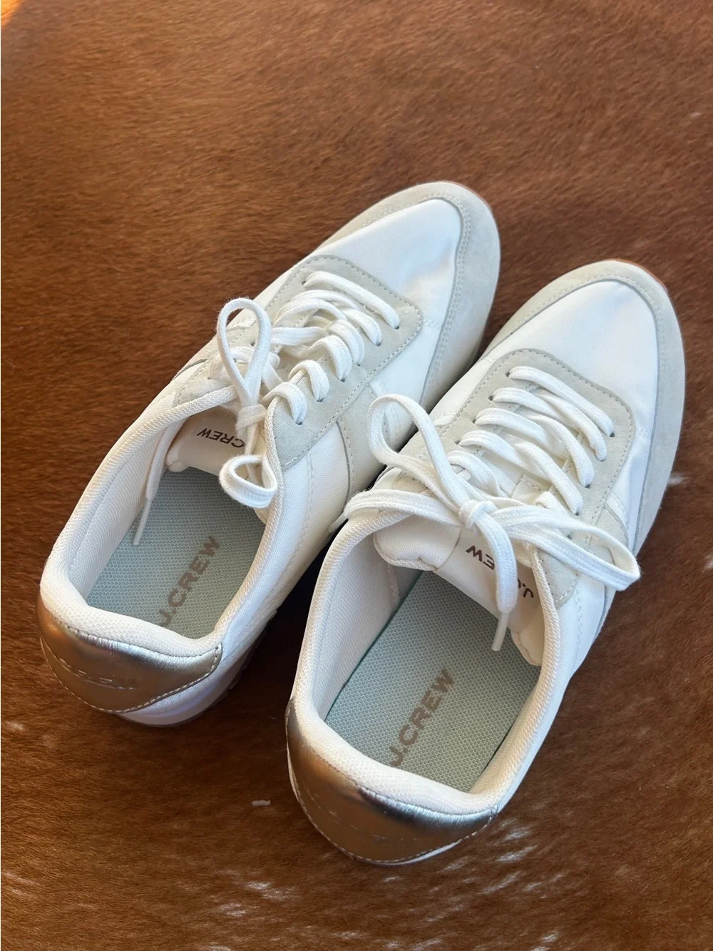 J.Crew Trainers in Metallic/ White/ New